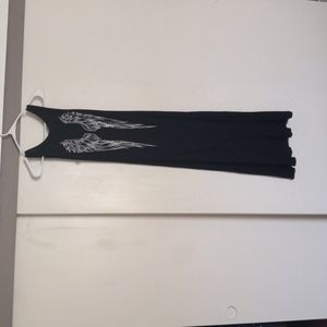 Rhinestone Winged Maxi Dress Rayon Soft Med